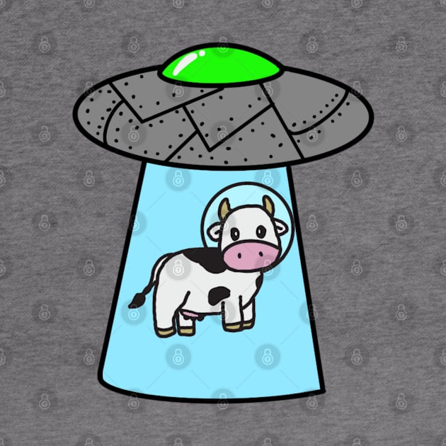 Cow Alien Abduction by Cooper Design Co